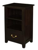 NNEDSZ Tasmania 1 Drawer Solid Mahogany Timber Lamp Table (Chocolate)