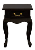 NNEDSZ Queen Anne 1 Drawer Lamp Table (Chocolate)