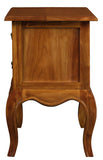NNEDSZ French Provincial 2 Drawer Side Table (Light Pecan)