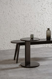 NNEDSZ Brentwood Round Solid Timber Lamp Table (Black)