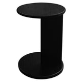 NNEDSZ Brentwood Round Solid Timber Lamp Table (Black)