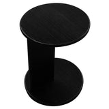 NNEDSZ Brentwood Round Solid Timber Lamp Table (Black)
