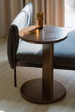 NNEDSZ Brentwood Round Solid Timber Lamp Table (Walnut)