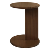 NNEDSZ Brentwood Round Solid Timber Lamp Table (Walnut)
