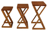 NNEDSZ Manhattan Nest of Tables - Set of 3 (Light Pecan)