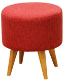 NNEDSZ Manhattan Round Ottoman (Cherry Red)