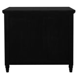 NNEDSZ Beau 3 Drawer Solid White Cedar Turn Leg Dresser (Black)