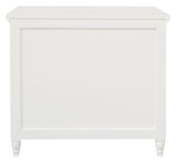 NNEDSZ Beau 3 Drawer Solid White Cedar Turn Leg Dresser (White)