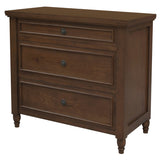 NNEDSZ Beau 3 Drawer Solid White Cedar Turn Leg Dresser (Walnut)