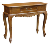 NNEDSZ Sierra Carved 1 Drawer Sofa Table (Light Pecan)