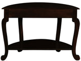 NNEDSZ Emilie Cabriole Leg 1 Drawer Half Round Entry Table - Chocolate