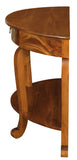 NNEDSZ Emilie Cabriole Leg 1 Drawer Half Round Entry Table - Light Pecan