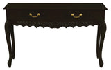 NNEDSZ Seine 2 Drawer Carved Sofa Table (Chocolate)