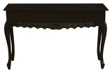 NNEDSZ Seine 2 Drawer Carved Sofa Table (Chocolate)