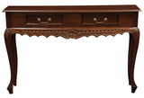 NNEDSZ Seine 2 Drawer Carved Sofa Table (Mahogany)