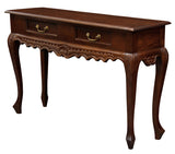 NNEDSZ Seine 2 Drawer Carved Sofa Table (Mahogany)