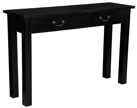 NNEDSZ 2 Drawer Straight Leg Sofa/Hall Table (Black)