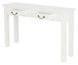NNEDSZ 2 Drawer Straight Leg Sofa/Hall Table (White)