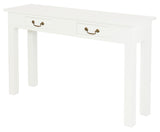 NNEDSZ 2 Drawer Straight Leg Sofa/Hall Table (White)
