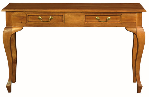 NNEDSZ Queen Ann 2 Drawer Sofa Table (Light Pecan)