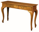 NNEDSZ Queen Ann 2 Drawer Sofa Table (Light Pecan)