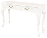NNEDSZ Queen Ann 2 Drawer Sofa Table (White)