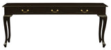 NNEDSZ Queen Anne 3 Drawer Sofa Table - Chocolate