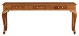 NNEDSZ Queen Anne 3 Drawer Sofa Table - Light Pecan
