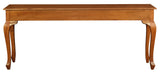 NNEDSZ Queen Anne 3 Drawer Sofa Table - Light Pecan