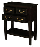 NNEDSZ Tasmania 3 Drawer Sofa Table - Chocolate
