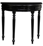 NNEDSZ Huntley Turn Leg Half Round Sofa Table  (Black)