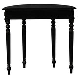 NNEDSZ Huntley Turn Leg Half Round Sofa Table  (Black)