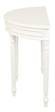 NNEDSZ Turn Leg Half Round Sofa Table (White)