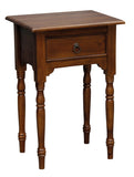 NNEDSZ Milly Turn Leg 1 Drawer Side Table (Mahogany)