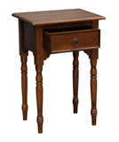 NNEDSZ Milly Turn Leg 1 Drawer Side Table (Mahogany)