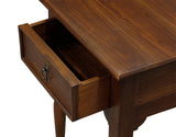 NNEDSZ Milly Turn Leg 1 Drawer Side Table (Mahogany)