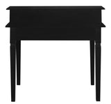 NNEDSZ Winston 6 Drawer Solid Timber Writing Desk (Black)
