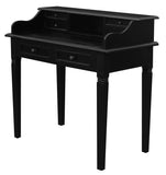 NNEDSZ Winston 6 Drawer Solid Timber Writing Desk (Black)