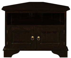 NNEDSZ 2 Door Corner TV Stand (Chocolate)