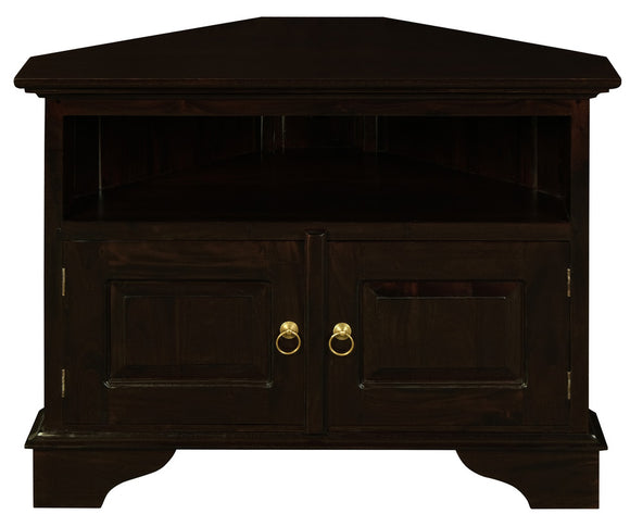 NNEDSZ 2 Door Corner TV Stand (Chocolate)