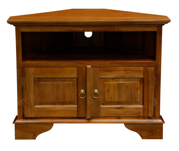 NNEDSZ Tasmania 2 Door Corner TV Stand (Light Pecan)