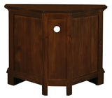 NNEDSZ 2 Door Corner TV Stand (Mahogany)