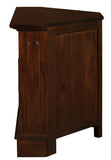 NNEDSZ 2 Door Corner TV Stand (Mahogany)