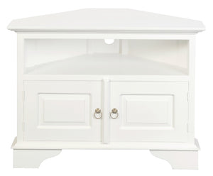 NNEDSZ 2 Door Corner TV Stand (White)