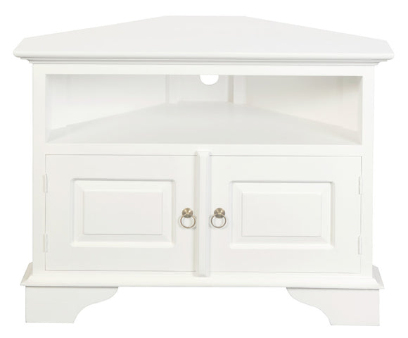NNEDSZ 2 Door Corner TV Stand (White)