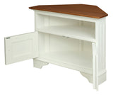 NNEDSZ Tasmania 2 Door Corner TV Stand (White Caramel)