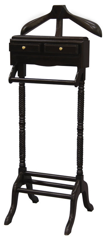 NNEDSZ Jepara 2 Drawer Carved Valet (Chocolate)