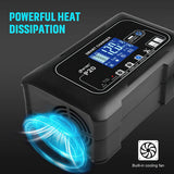 NNEDSZ 12/24V Automatic Car Battery Charger For Lithium Lifepo4 Lead-Acid AGM/Gel/SLA