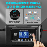 NNEDSZ 12/24V Automatic Car Battery Charger For Lithium Lifepo4 Lead-Acid AGM/Gel/SLA