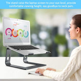 NNEDSZ Adjustable Portable Aluminium Laptop Stand Ergonomic Tray Holder Cooling Riser